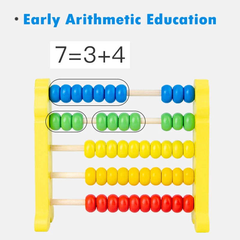 Baby Wooden Abacus Early Math Learning Toy Montessori Educational Counting Calculating Beads Logical Thinking Toys For Toddlers