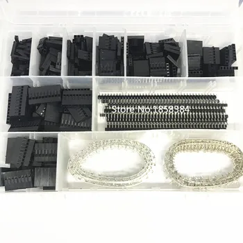 

Free shipping 1450Pcs/Set 2.54mm 1P-10P Dupont Connector Kit PCB Headers Male Female Pins Electronics