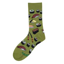 Новинка, носки унисекс, хлопковые носки с поясом, Носки с рисунком еды, повседневные, спортивные, дышащие, гибкие, вечерние, милые и забавные носки, Z1115