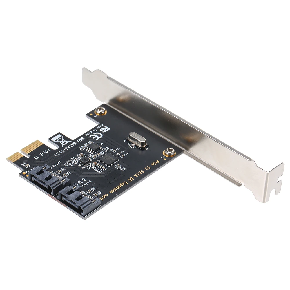 PCI-e для Dual SATA 3,0 конвертер карт расширения 2 порта SATA 3,0 6 Гбит/с интерфейс для ПК рабочего стола