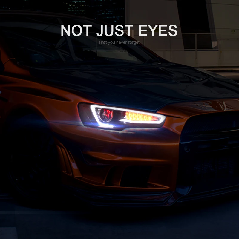 CNSUNNYLIGHT для Mitsubishi Lancer EVO X 2008 2017 Автомобильные фары в сборе LED DRL сигнал поворота Xenon