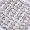 Vintage Natural Rose Pink Quartz Ring for Women Geometric Crystal Engagement Rings Set Female Gift Fine Jewelry 25Pcs/lot 3