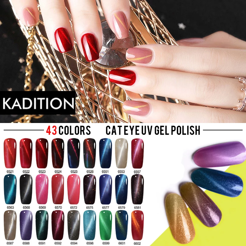 9D Cat Eye Uv Gel Nail Polish Chameleon Color Magnetic UV Varnish Thermal Art Need Black Base Coat Design | Красота и здоровье