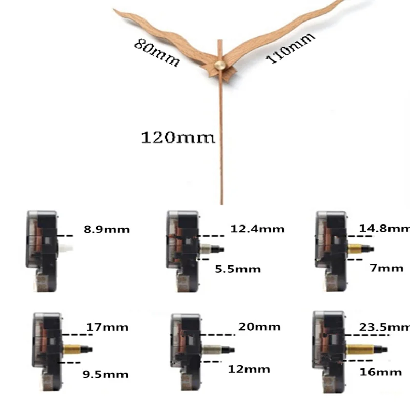 Hanging DIY Quartz  Wall Watch Step Clock Movement Quartz repair Movement Clock Mechanism Parts with pointers 