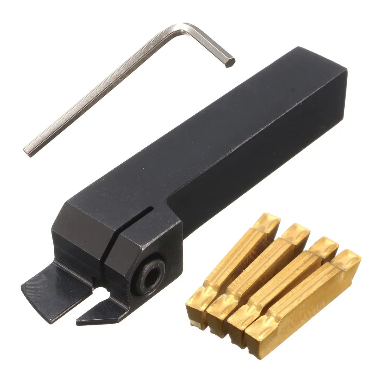 

1SET 100mm 4 inch MGEHR1616-2 Turning Tool Holder Boring Bar + 4 Inserts For Lathe Turning Tool