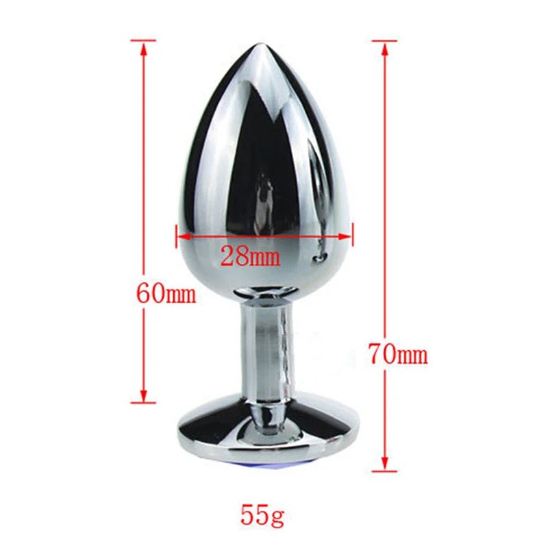 1pcs Crystal Anal Safe Plug Stainless Steel Medical Anal Beads Anus Tube Waterproof Adult Products Plug For Women