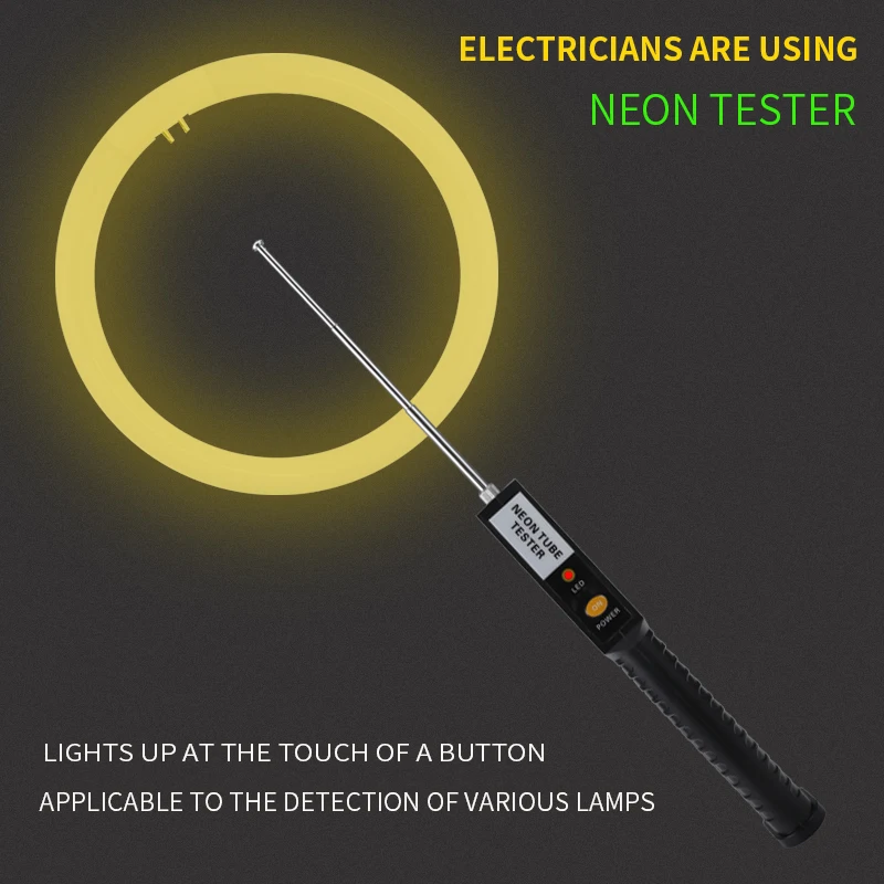 

Портативный неоновый тестер, ручной неоновый прибор для проверки трубки, флуоресцентных светодиодных индикаторов, различных лампочек, инструменты для определения дефектов