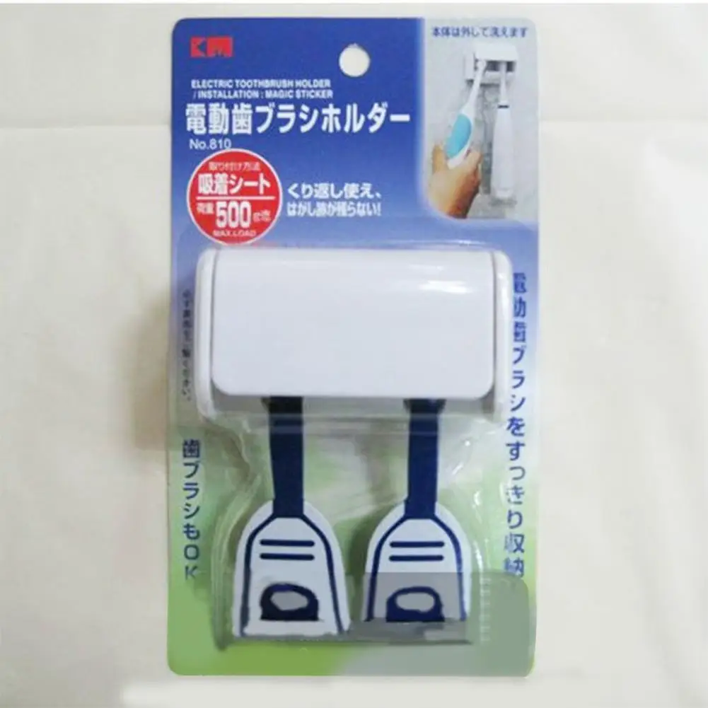 Wall Mount automatic toothpaste squeezer dispenser Anti-Dust 2-Head squeezer Sucker Holder Cup Bathroom Organizer Storage Rack