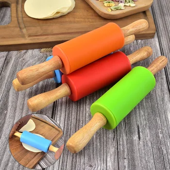 

Silicone Rolling Pin Dumpling Rolling Pin Non-stick Rolling Pin Flour Stick Kitchen Baking Tool