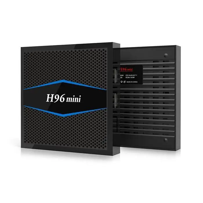 H96 Мини Сетевой набор топ коробка HD Quad Kit Мини ядро Двойной Wi-Fi Bluetooth 4,0 инфракрасный пульт дистанционного управления Android 7,1