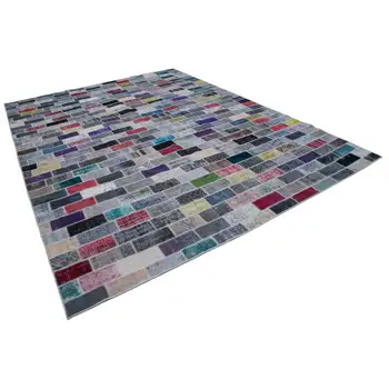 

306x412 Cm Multicolor Handmade Patchwork Rug-10x13 Ft