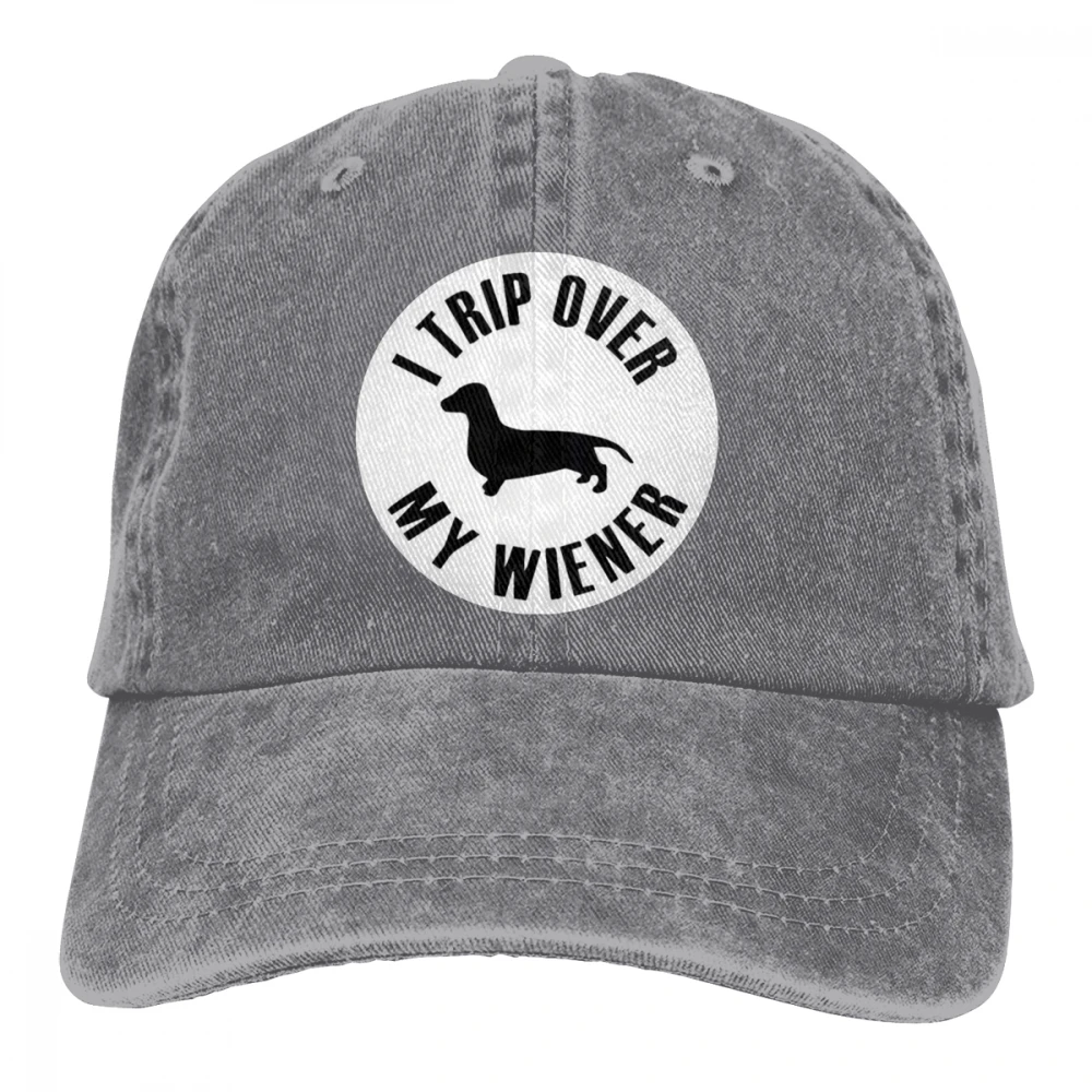 I TRIP над MY WIENER Casquette натуральный унисекс Мужские Женские джинсовые бейсболка с ремешком кепки Регулируемая шляпа для гольфа папа