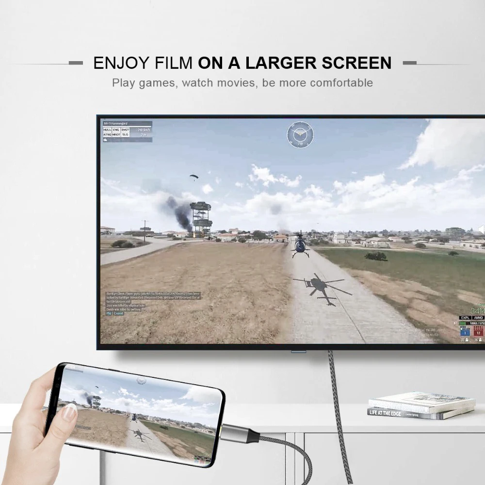 Кабель-адаптер Kebidu USB C к HDMI 4K 60hz type C HDMI для huawei mate 20 MacBook Pro Pro Galaxy S9 HDMI USB-C кабель