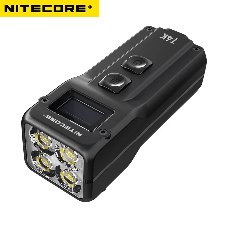 NITECORE T4K Keychain Light CREE XP-L2 V6 4000 Lumens Rechargeable LED Flashlight Built-in Battery Using USB-C Charging