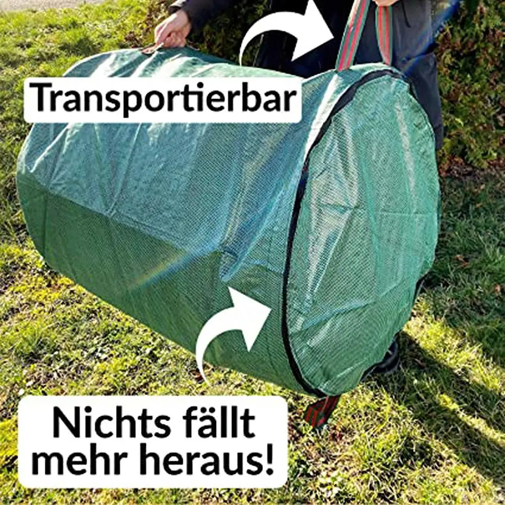 Collapsible Portable Garden Waste Bags Plastic Heavy Duty Lawn