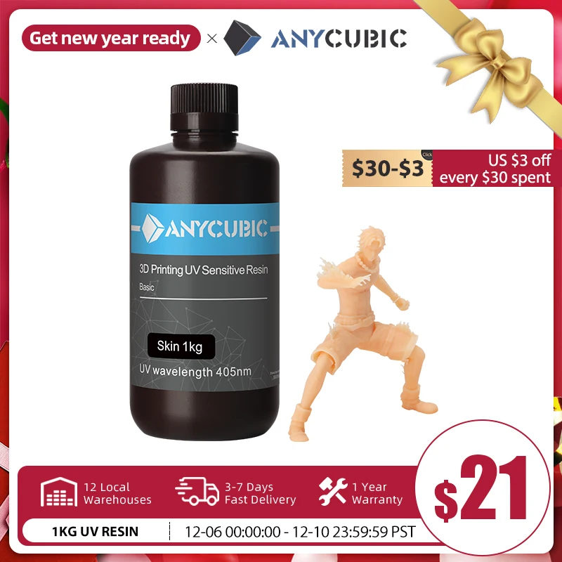 ANYCUBIC Photon 405nm 1L Resin for S 3D Printer LCD UV Sensitive Liquid Printing Material Photosensitive Uv | Компьютеры и офис