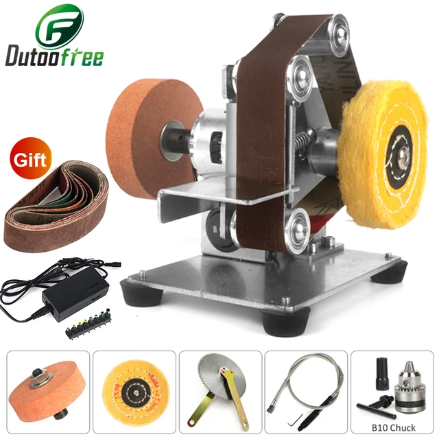 FIRECORE 30MM Adjustable Angle Sander Grinder Knife Sharpener Mini Electric Belt  Sander Home DIY Polishing Grinding 7 Speed - AliExpress