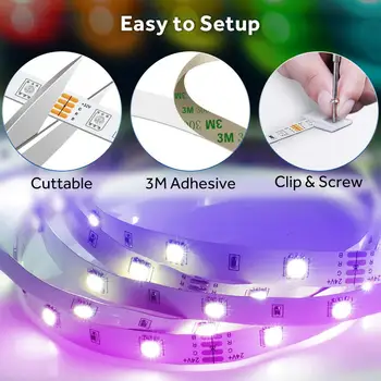 

RGB Bluetooth Light Belt APP Intelligent Bluetooth Control 12V Flexible Ribbon Waterproof RGB LED Light 5050 Light Belt