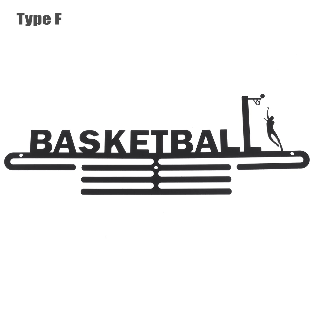 BASKETBALL Прочная вешалка для медалей из нержавеющей стали, держатель для медалей, стойка для дисплея, для бега, плавания, футбола, марафонов, спортивная медаль, украшение в подарок - Цвет: BASKETBALL