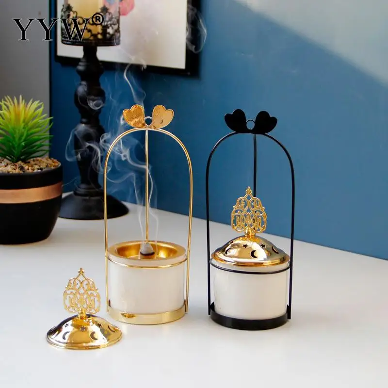 

New Small Burner Incense Cones Stand Gold Color Nordic Backflow Incense Burner Home Fragrance Stand Incense Cones Holder