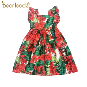 

Bear Leader Girls Dress New Brand Summer Girl Bow Dress Solid Hollow Princess Dresses Kids Clothing Children Outfit Vestido 2-6Y