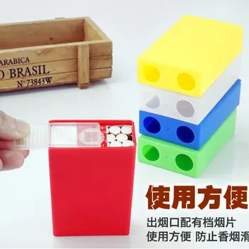 

Creative Sliding Cover Environmental Protection Moisture-proof Compression Cigarette Box Plastic Solid Color Cigarette Box