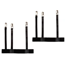 1 пара рубашек остается ремень регулируемые эластичные подвязки пояса с Нескользящие запорные зажимы для костюма ноги бедра подвязки ремень