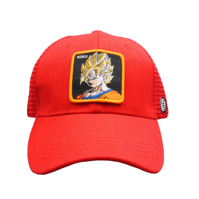 Сетчатая шапка с героями мультфильмов Dragon Ball Z крутая Гоку вегетто Ланч Саян бейсбольные шапки уличная Мужская и женская круглая Кепка унисекс