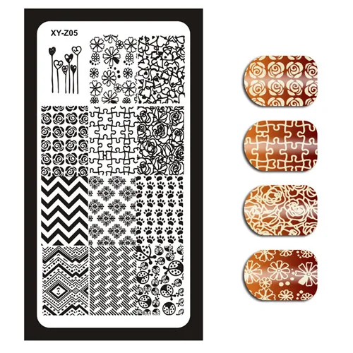 MAFANAILS 1 шт. цветок и животные штамповки пластины из нержавеющей стали ногтей изображения штамп маникюрный шаблон дизайн пластины с штамп набор IDY - Цвет: ZXY05