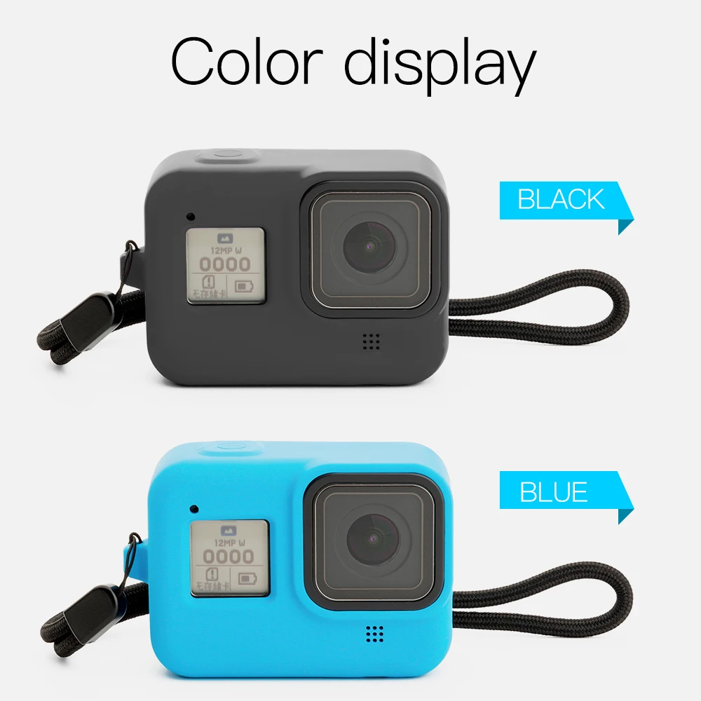 Защитный силиконовый чехол для GoPro Hero 8 s+ ремешок, черные аксессуары, мягкая резиновая рамка, защитный чехол для Go Pro