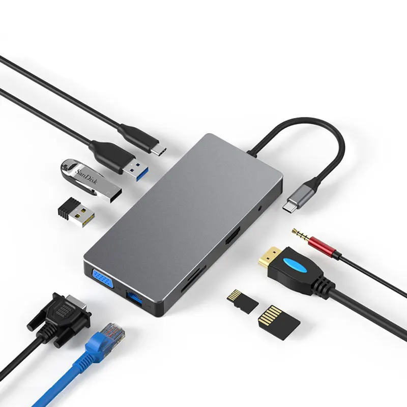 HUB010A LU USB-C сплиттер type C 3,1 3 порта USB C концентратор для нескольких USB 3,0 HDMI адаптер для MacBook Pro Аксессуары USB C концентратор и т. Д - Цвет: HUB010A