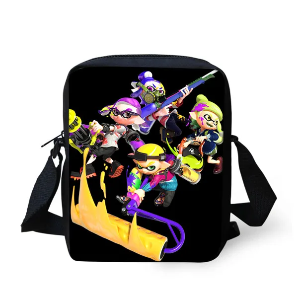 THIKIN Splatoon 2 детские сумки-мессенджеры с принтом для мальчиков и девочек, школьная сумка на плечо, мультяшная мини сумка через плечо, дорожная сумка - Цвет: as picture