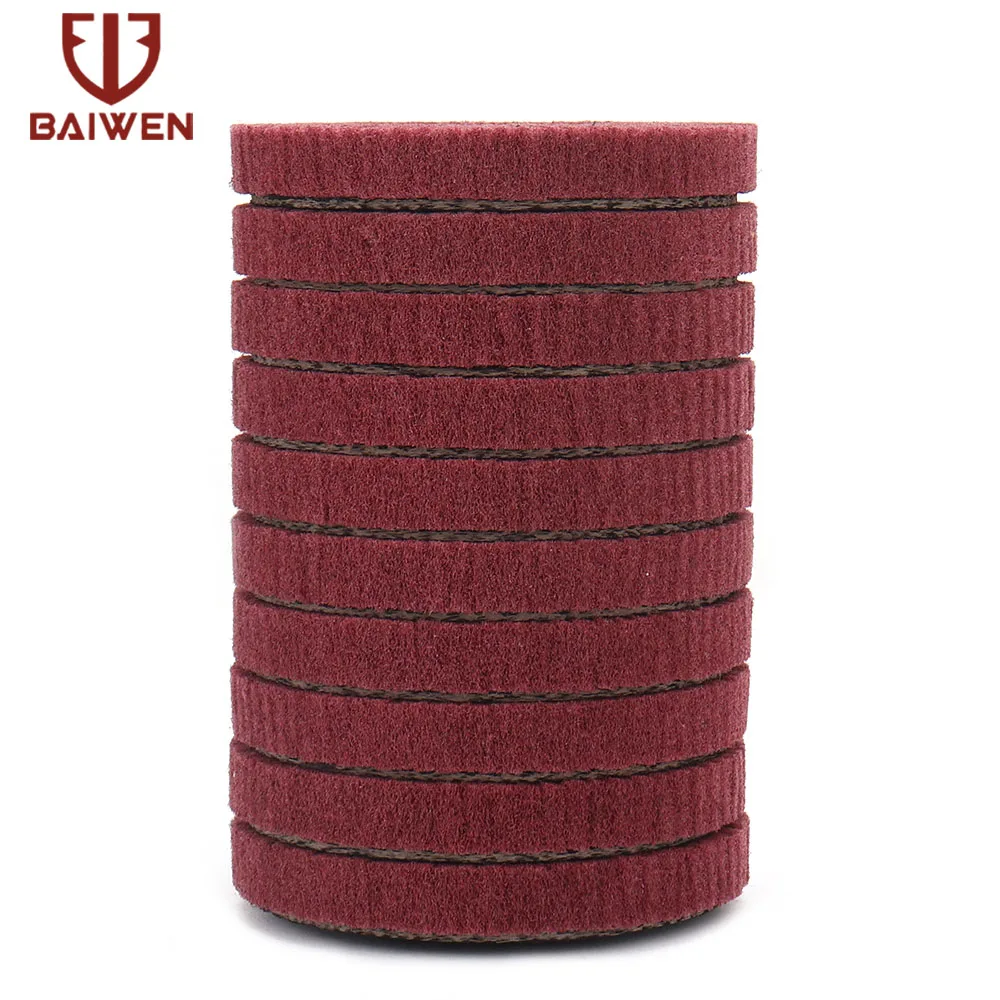 5 zoll Flache Nylon Faser Polieren Rad Klappe Nicht-woven Schleifen Disc 320 Grit Für Winkel Grinder Metall Polieren polieren – Detail 8