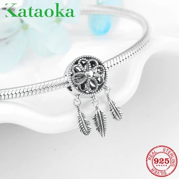 

Beautiful dreamland Fashion 925 Sterling Silver Dream catcher Charms pendants Fit Original European Bracelet Bangles Jewelry