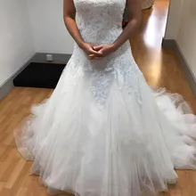 Изысканное свадебное платье Милая Прозрачная Кружевная аппликация из тюля с коротким шлейфом размера плюс для красивой невесты