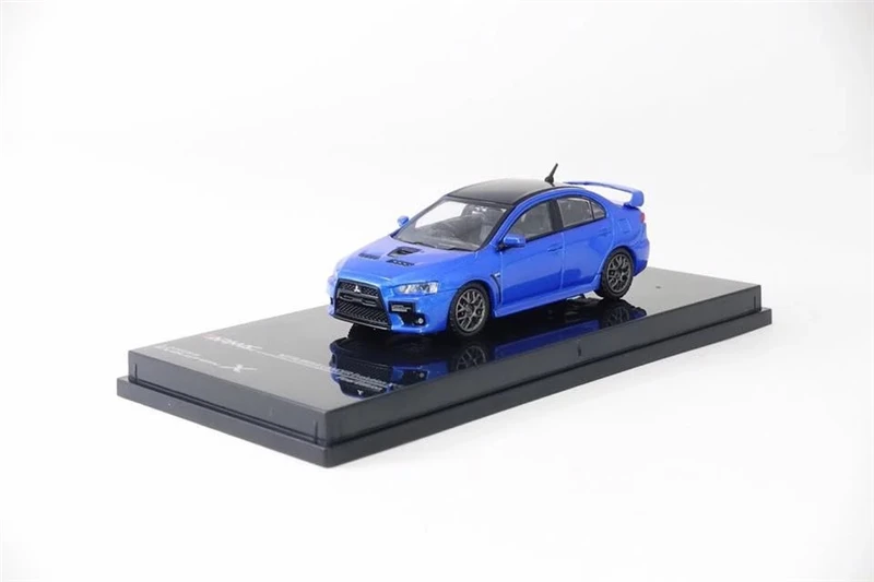 Tarmac работает 1: 64 Mitsubishi EVO X Final Edition синий литой модельный автомобиль