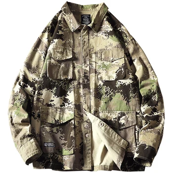 

Military Jacket 2020 Spring New Japanese Multi-pocket Casual Camouflage Jacket Outdoor Sweatshirt Large Size 5XL