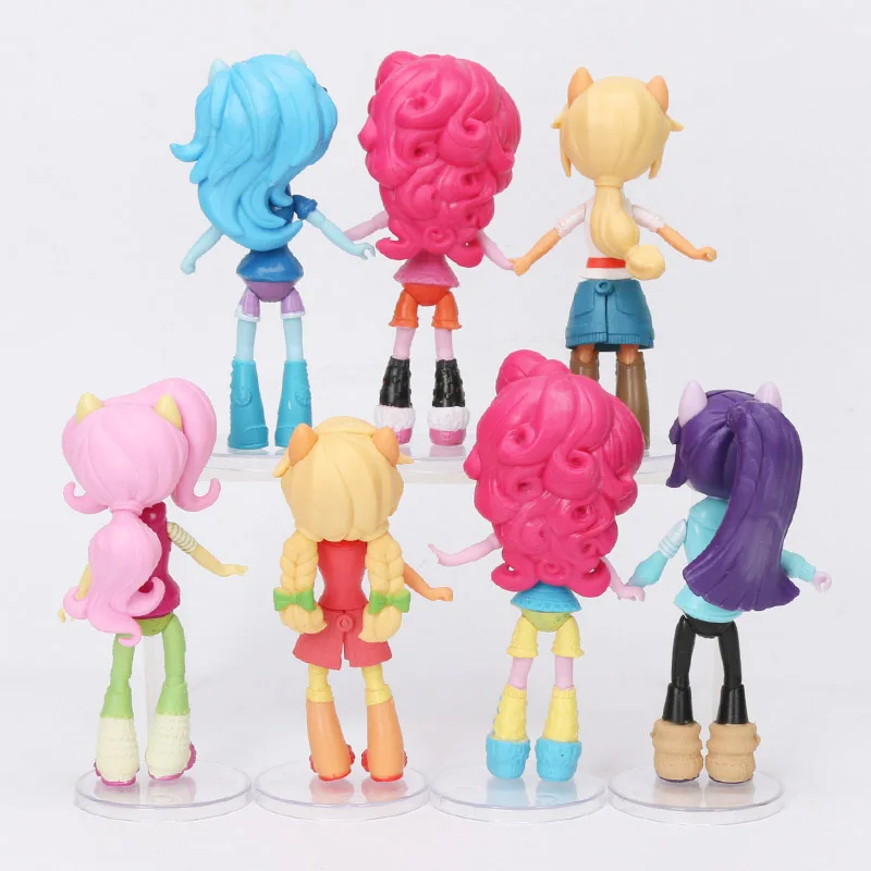 12 см); Набор из 7 игрушки My Little Pony Дружба-это чудо пони Набор фигурок серии «редкость закат отливом маленькие пони модель игрушки куклы
