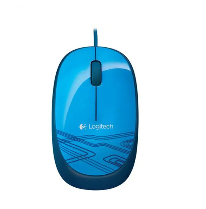 Синий original Logitech M105 Wired Mouse with Multi-color Portable Mouse Optional 1000dpi Cable for Mac OSWindows PCLaptop Office Home - Цвет: Синий