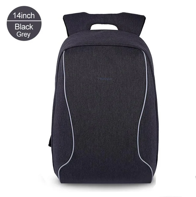 Tigernu Brand Anti-Theft Design мужская Рюкзак Бизнес Рюкзак Женщин 14 15.6 17 Дюймов Рюкзак Отдыха и Путешествий Mochila Feminina - Цвет: Black Grey 14inch