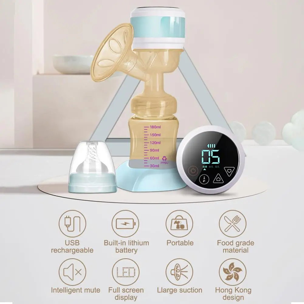 

Electric Breast Pump Powerful Large Suction USB Intelligent Automatic Baby Breast Feeding Milk Extractor Manual Breast Pump