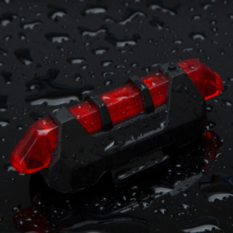 Велосипедный велосипедный задний светильник USB водонепроницаемые аксессуары головной светильник светодиодный Предупреждение светильник 1* светодиодный велосипедный задний светильник+ usb-кабель+ резиновое кольцо