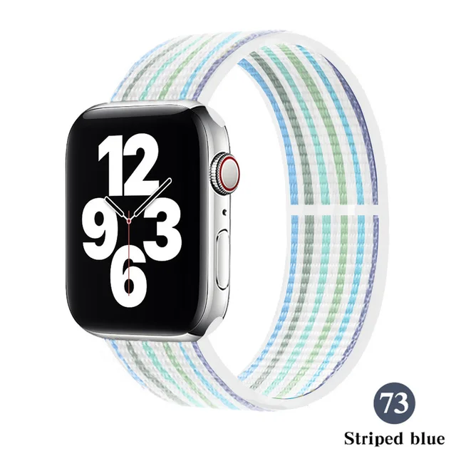 Nylon Strap for Apple watch series 7 band 41mm 44mm 40mm 42mm 38mm smartwatch wristband belt sport loop bracelets iWatch 3456 se 73