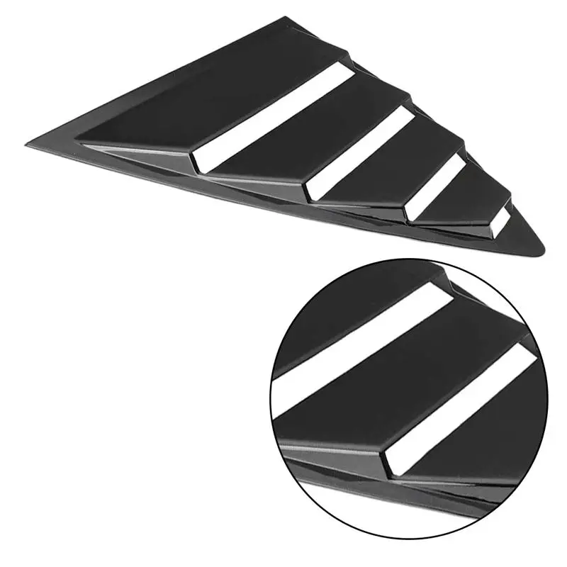 2 шт./пара Защита от солнца на заднее стекло слепой черный ABS Vent Панель фурмы жалюзи вентиляционного отверстия в автомобиле с углом вращения затвора слеп заднего стекла протектор