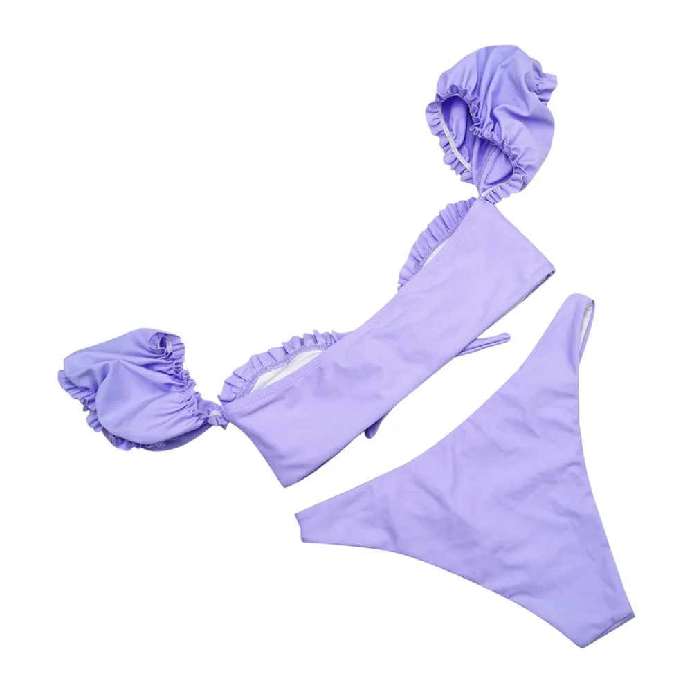 Sexy female bikini push up two-piece separates low waist women's bikinis set purple ladies swimsuit beachwear mujer push up 20J7 (4)