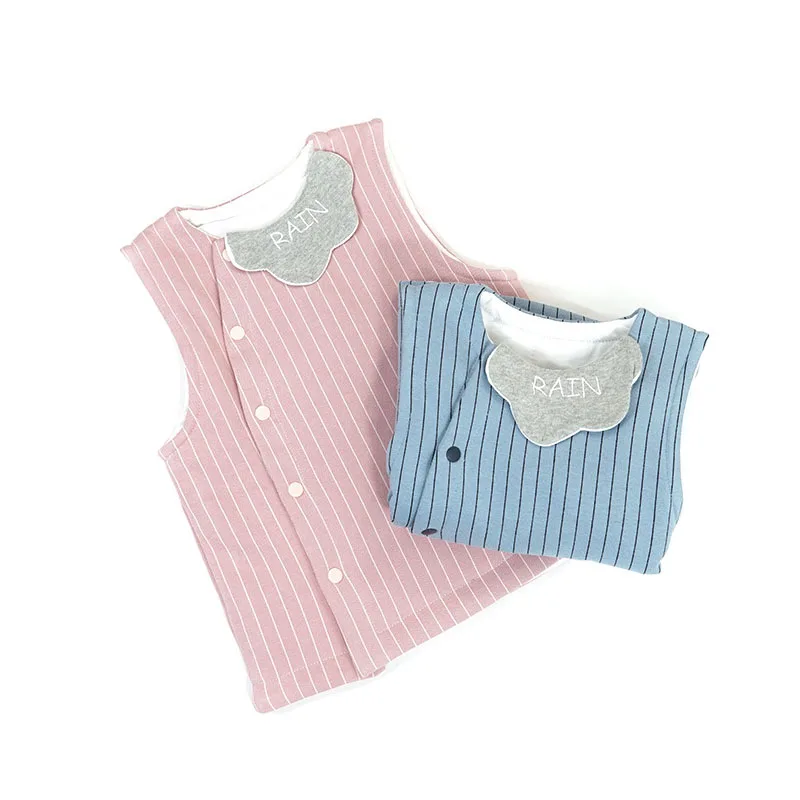 

2019 Explosion Baby Vest Autumn And Winter Warm Vest Spring And Autumn Boy Girl Striped CottonThickening Children's Jacket