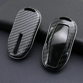 

For Tesla Model 3 2018-2019 Key Case Auto Plastic Carbon fiber style Protection