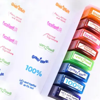

8pcs Colorful Teacher Seal Set School Grading Teacher Stamp For Children Kids Christmas Gift Children Toys