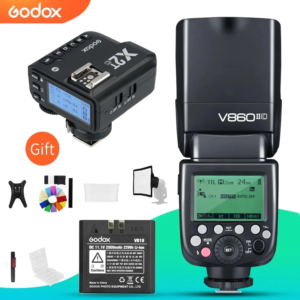 Godox V860II V860IIC TTL HSS 1/8000s литиевая батарея для камеры Speedlite 2 4G с фотовспышкой Canon
