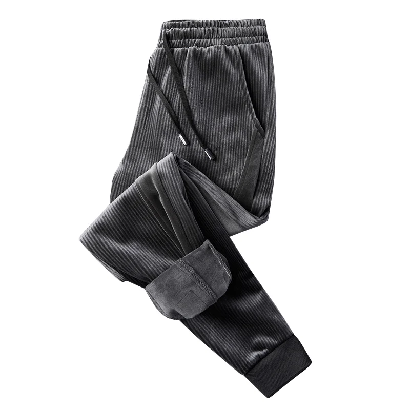 2019 зимние вельветовые штаны мужские толстые теплые Модные Повседневные
